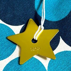 Christian Dior Gold Star Bag Charm Decorative Ornament Boutique Wrapping